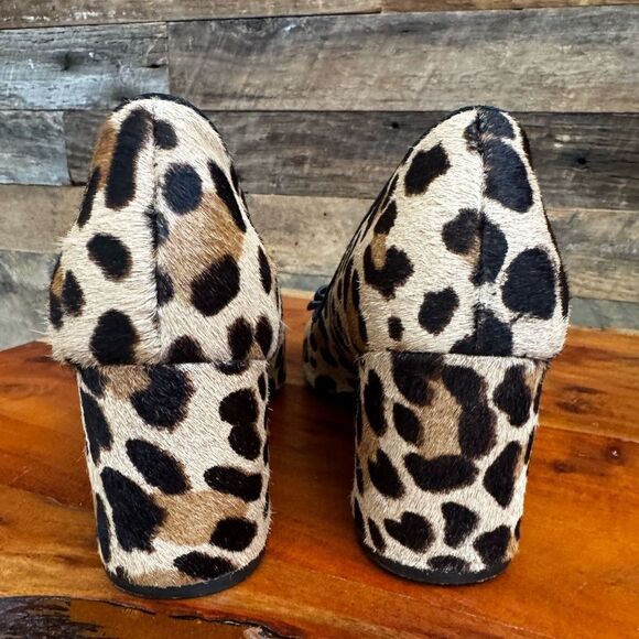 Cole Haan Cheetah Block Heels | Real Fur | New Without Box | Size 10B - Picture 2 of 8